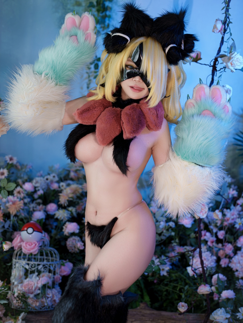 ZinieQ Cynthia in Meowscarada Costume【37P-43.1MB】图片包分享