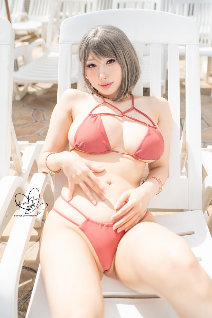 雨波HaneAme – Original_Tangerine Heat swimsuit_橘爆夏日！泳裝最新图片欣赏