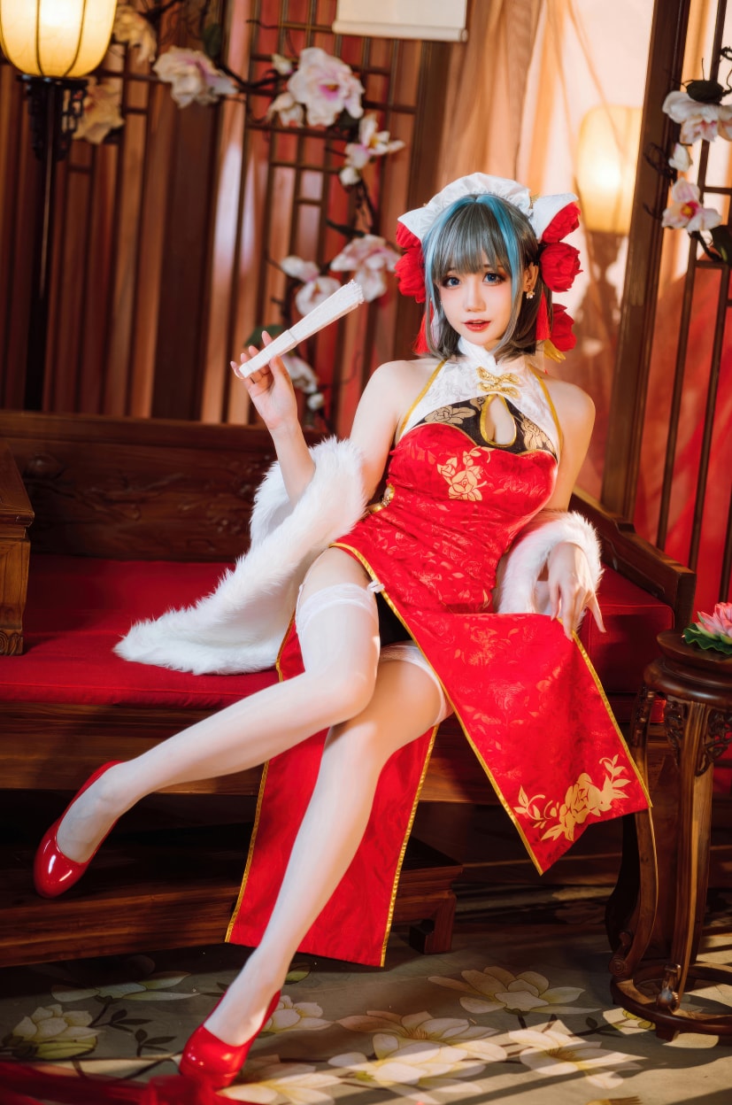 焖焖碳 碧蓝航线-柴郡新春旗袍最新图片