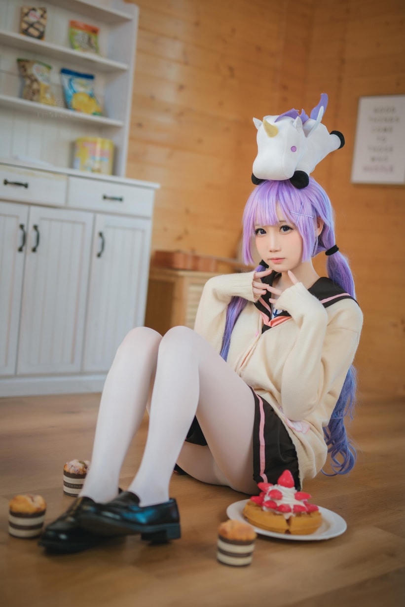 焖焖碳 独角兽JK制服cos图片下载