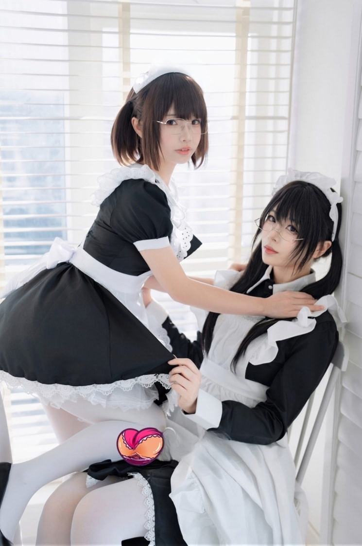 轩萧学姐 &十万珍吱伏特 – 双人女仆美丽的女生图片