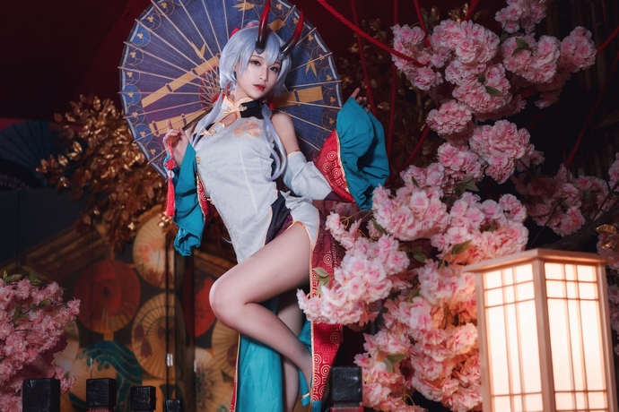 图片[3]-[微博妹子]铁板烧鬼舞w-巴御前游戏角色cosplay-小编