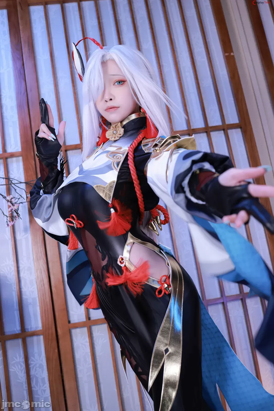 水淼aqua cosplay Shenhe Genshin Impact