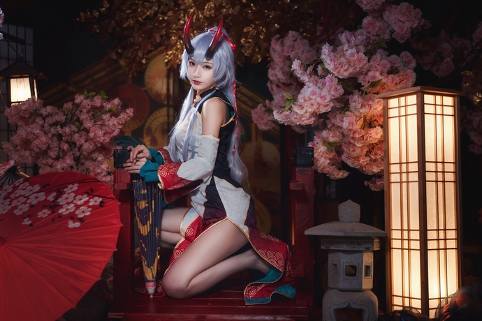 图片[1]-[微博妹子]铁板烧鬼舞w-巴御前游戏角色cosplay-小编